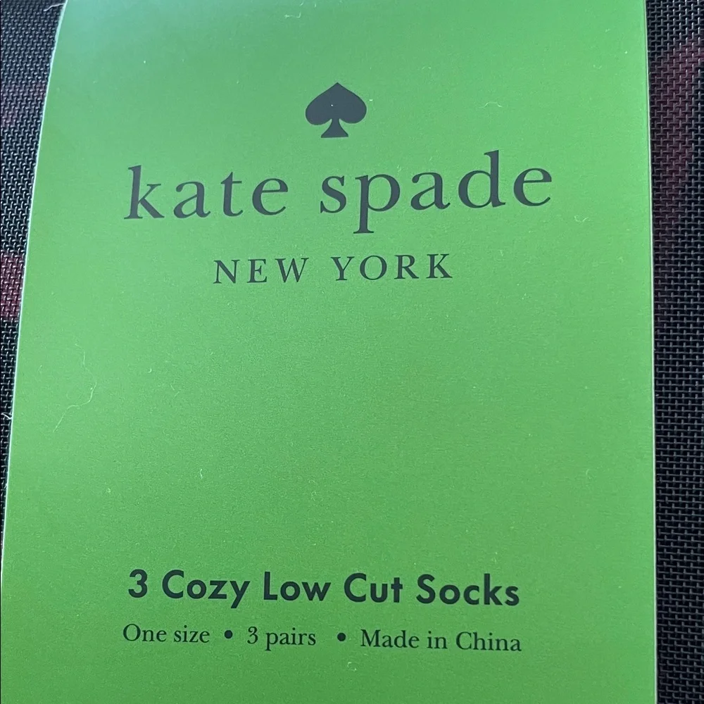 NWT Kate Spade 3 Cozy Low Cut Socks in a Bag - Picture 2 of 7